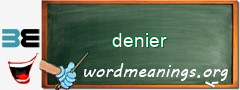 WordMeaning blackboard for denier